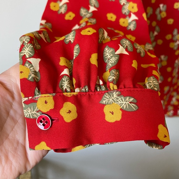Cabi Belfry red floral top, size small - Picture 6 of 8